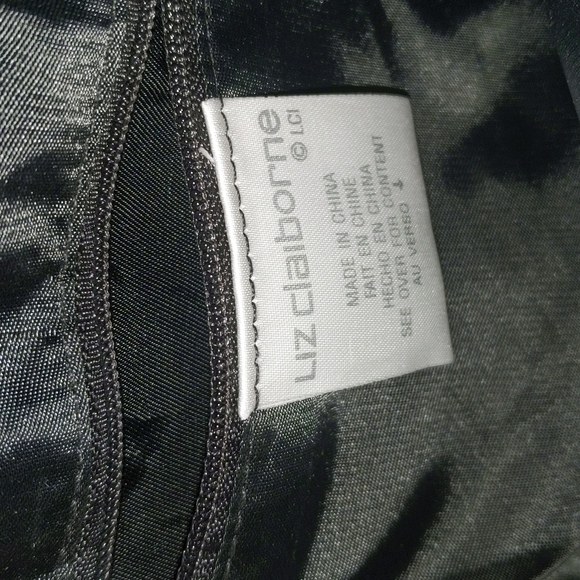 NWOT Liz Claiborne Small Black Satin Fabric Gold Hardware Crossbody Evening Bag - Picture 4 of 7